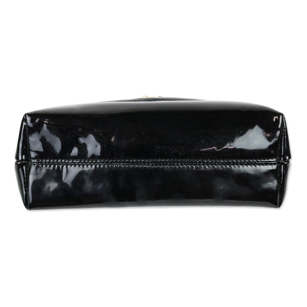 Paloma Picasso Black Patent Leather Chain Crossbody Bag
