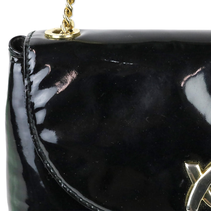 Paloma Picasso Black Patent Leather Chain Crossbody Bag