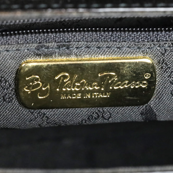 Paloma Picasso Black Patent Leather Chain Crossbody Bag