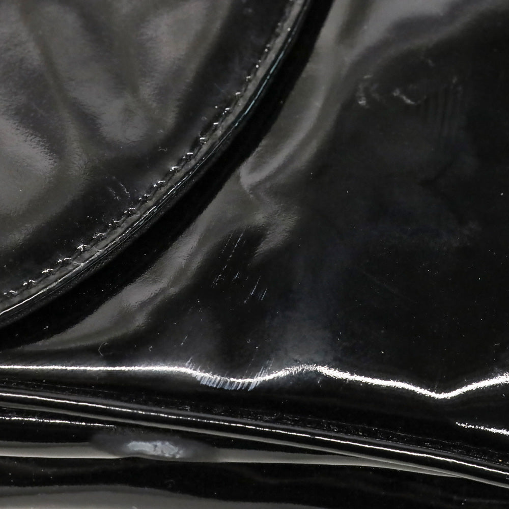 Paloma Picasso Black Patent Leather Crossbody Saddle Bag