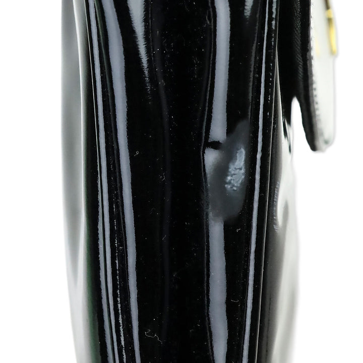 Paloma Picasso Black Patent Leather Crossbody Saddle Bag