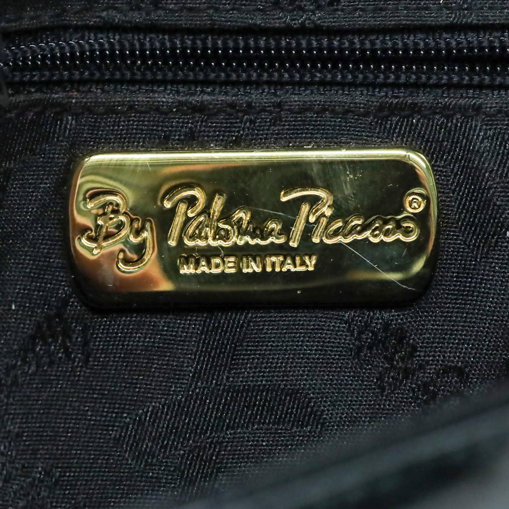 Paloma Picasso Black Patent Leather Crossbody Saddle Bag