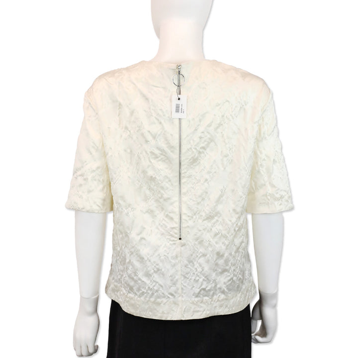 Partow Ivory Audrey Velvet Top
