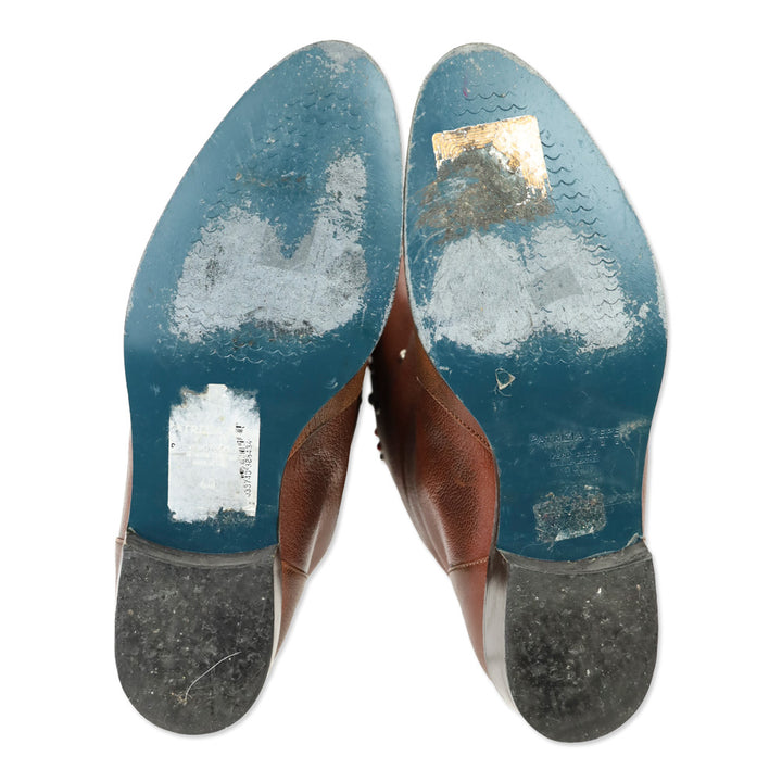 Patrizia Pepe Brown Studded Western Boot