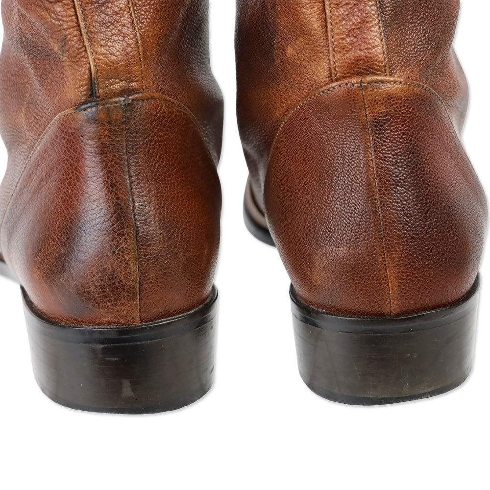 Patrizia Pepe Brown Studded Western Boot