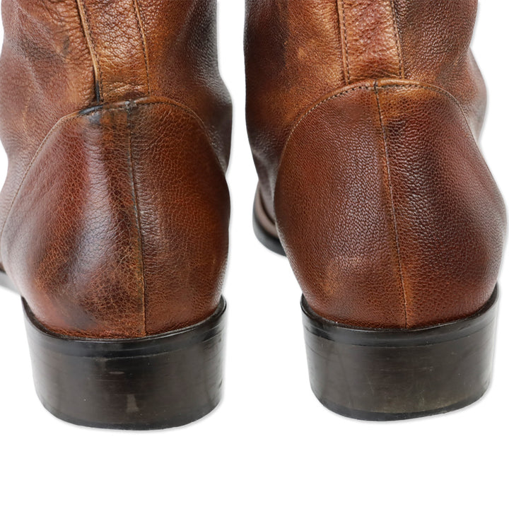 Patrizia Pepe Brown Studded Western Boot