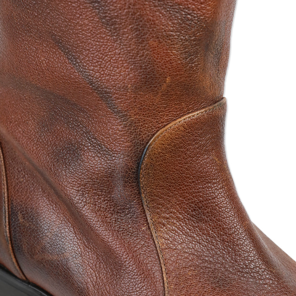 Patrizia Pepe Brown Studded Western Boot