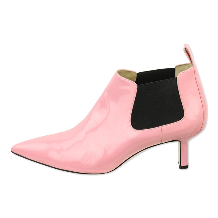Paul Andrew Pink Patent Leather Chelsea Bootie