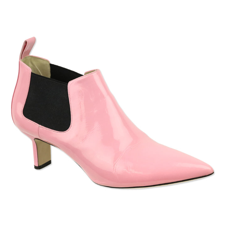 Paul Andrew Pink Patent Leather Chelsea Bootie