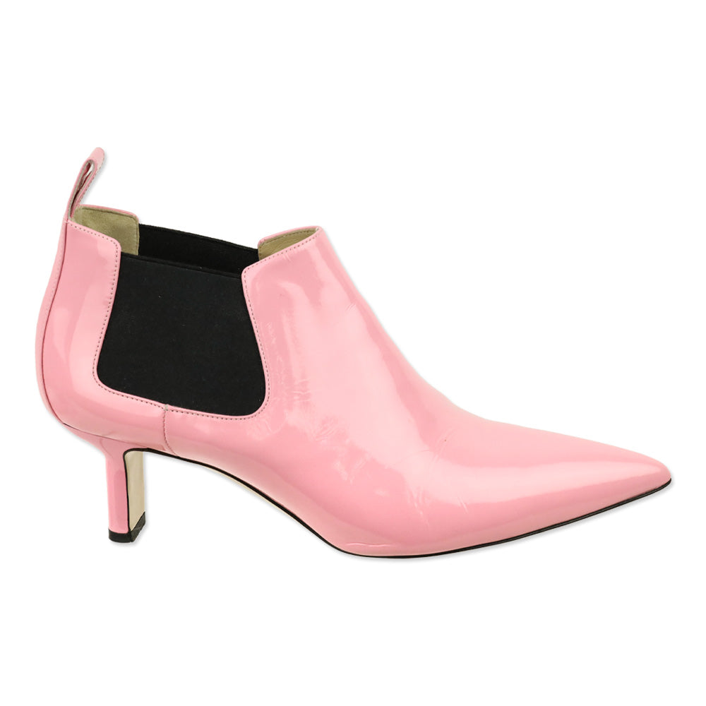 Paul Andrew Pink Patent Leather Chelsea Bootie
