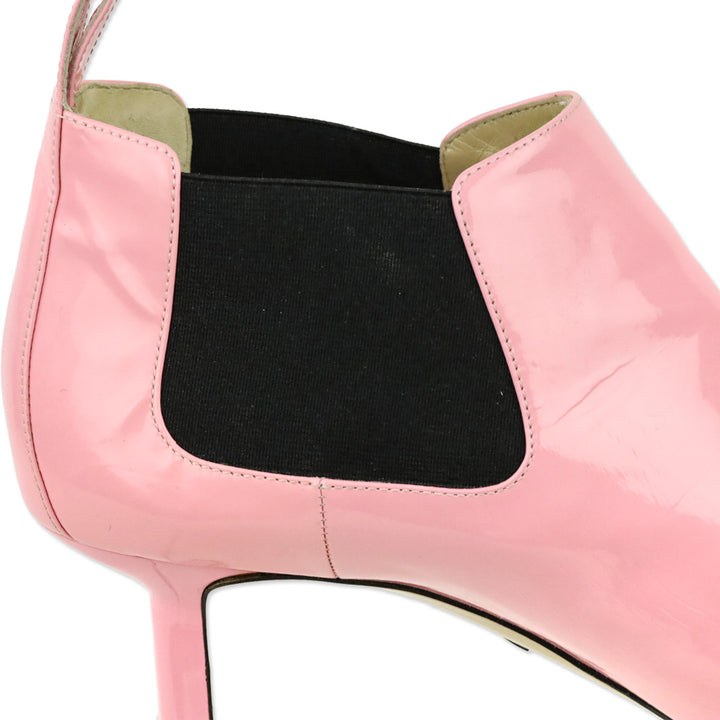 Paul Andrew Pink Patent Leather Chelsea Bootie