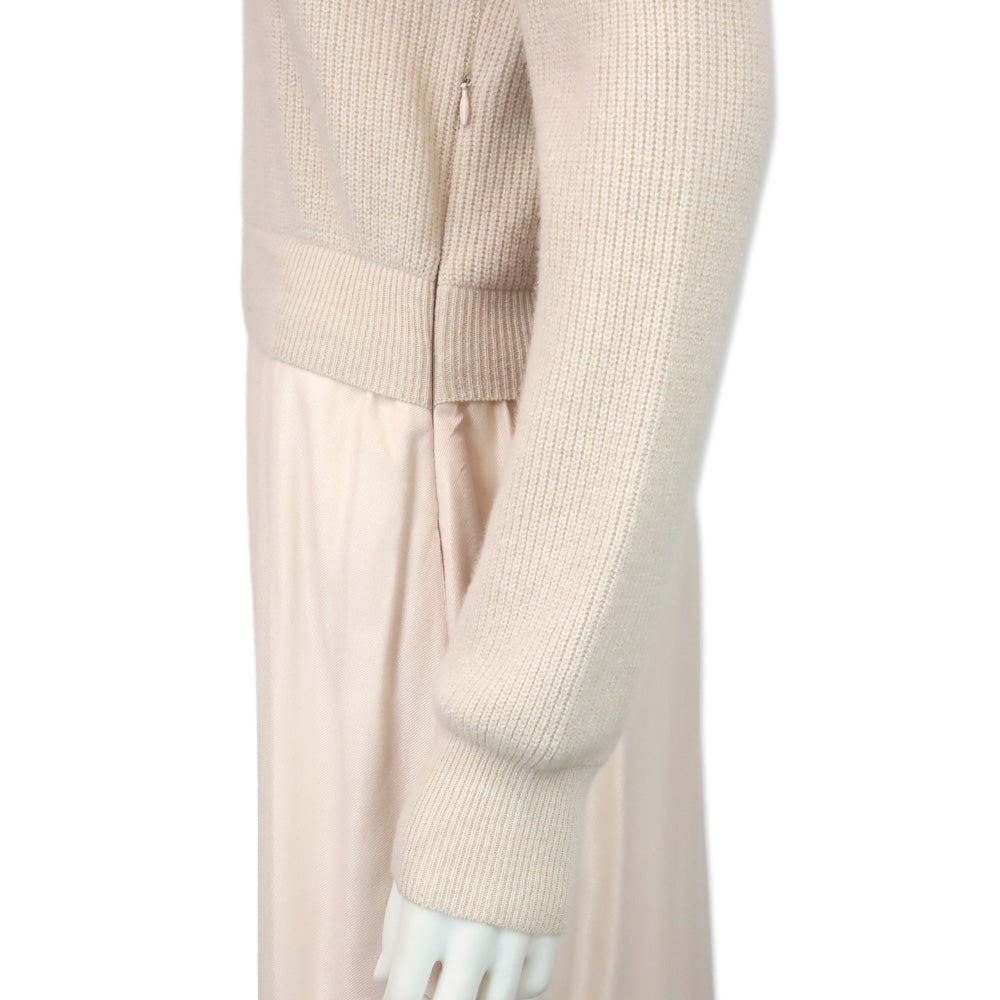 Peserico Powder Pink Knitted Sweater Midi Dress