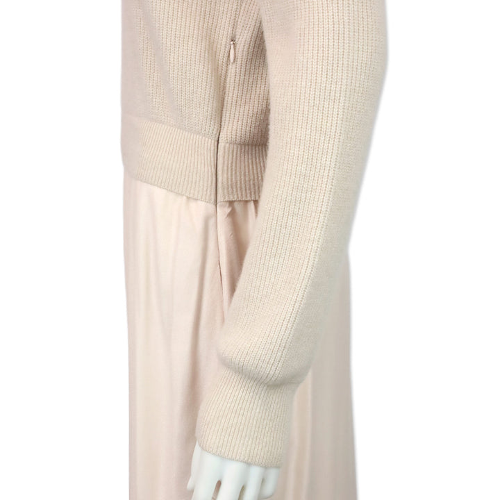 Peserico Powder Pink Knitted Sweater Midi Dress