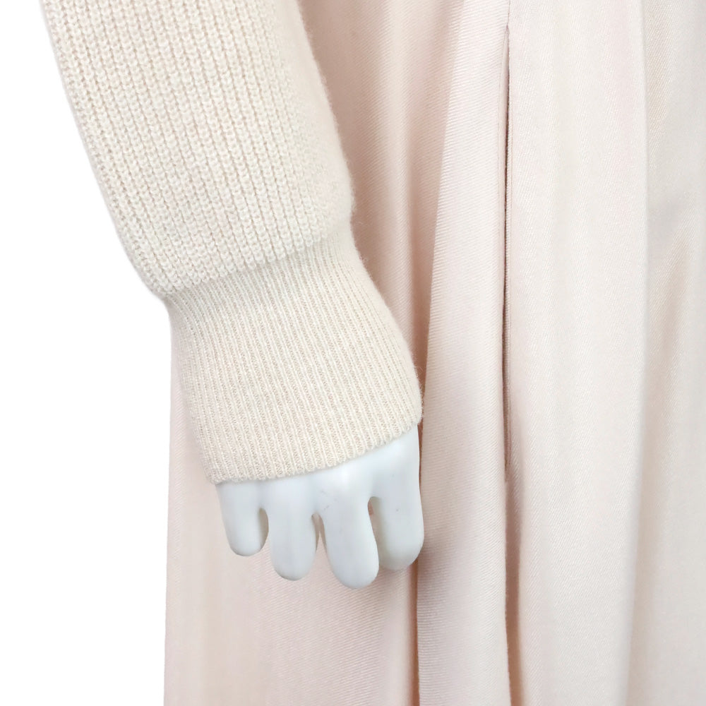 Peserico Powder Pink Knitted Sweater Midi Dress