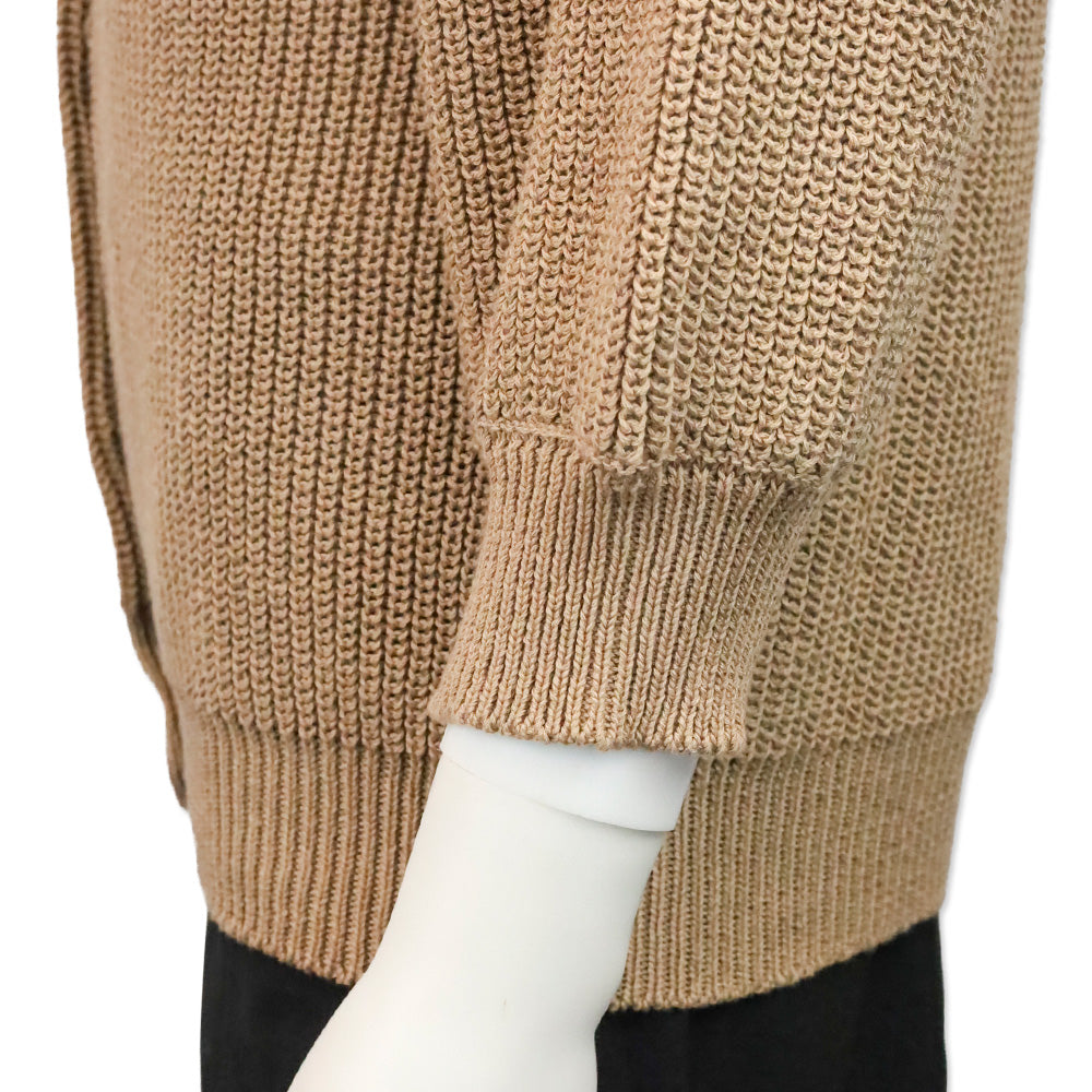 Peserico Tan Sequin Knit Cardigan