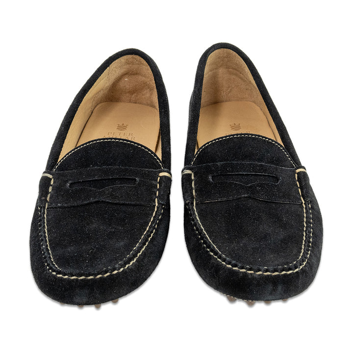 Peter Millar Black Suede Penny Drivers