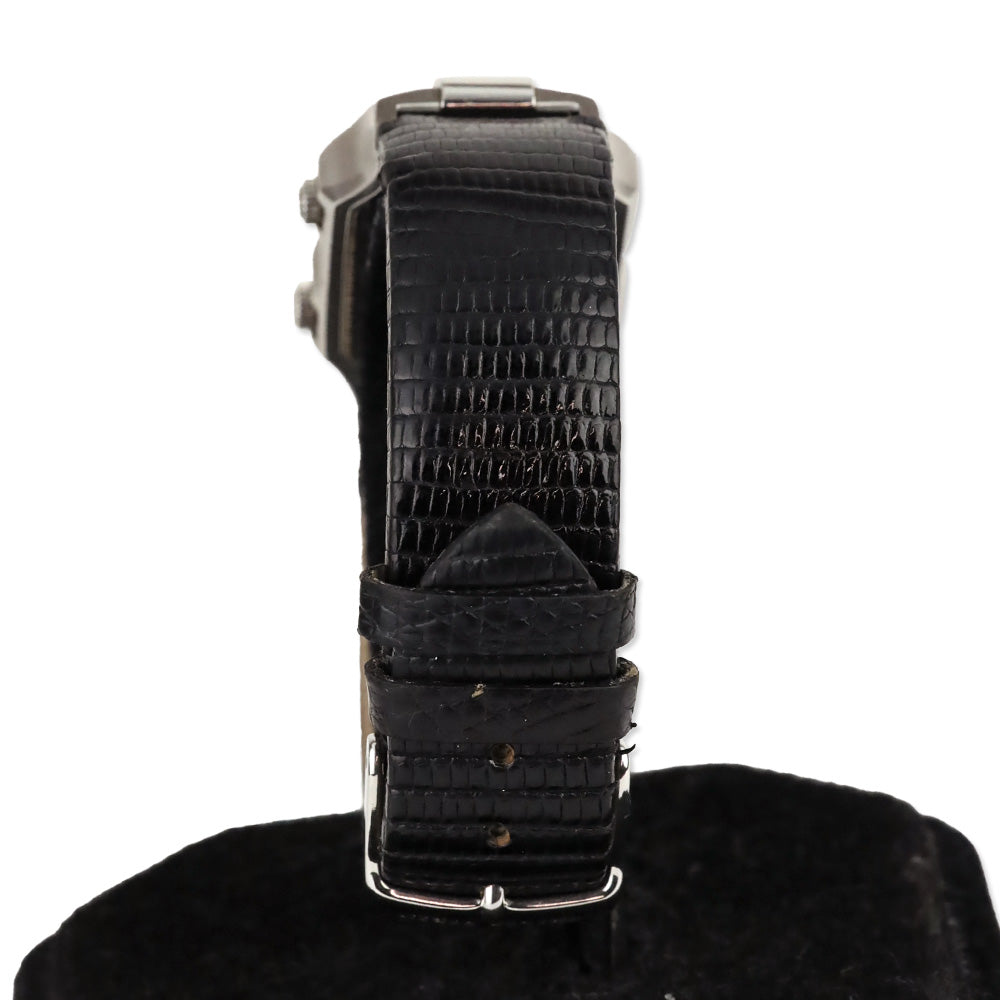 Philip Stein Teslar Watch with Black Lizard Embossed Leather Band
