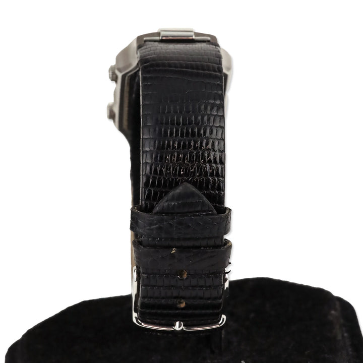 Philip Stein Teslar Watch with Black Lizard Embossed Leather Band