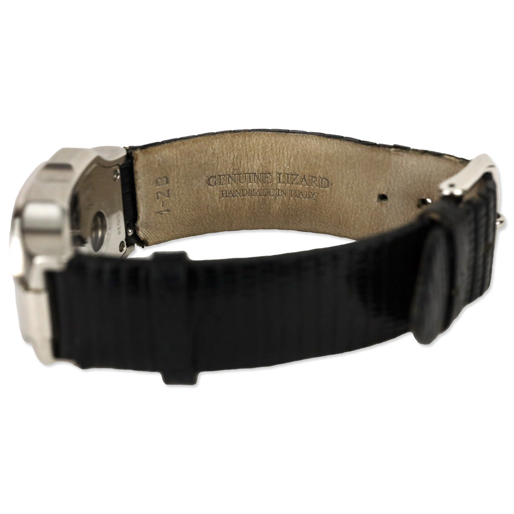 Philip Stein Teslar Watch with Black Lizard Embossed Leather Band