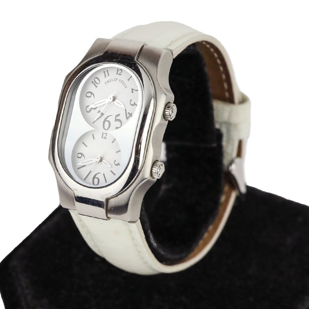 Philip Stein Teslar Watch with White Leather Band