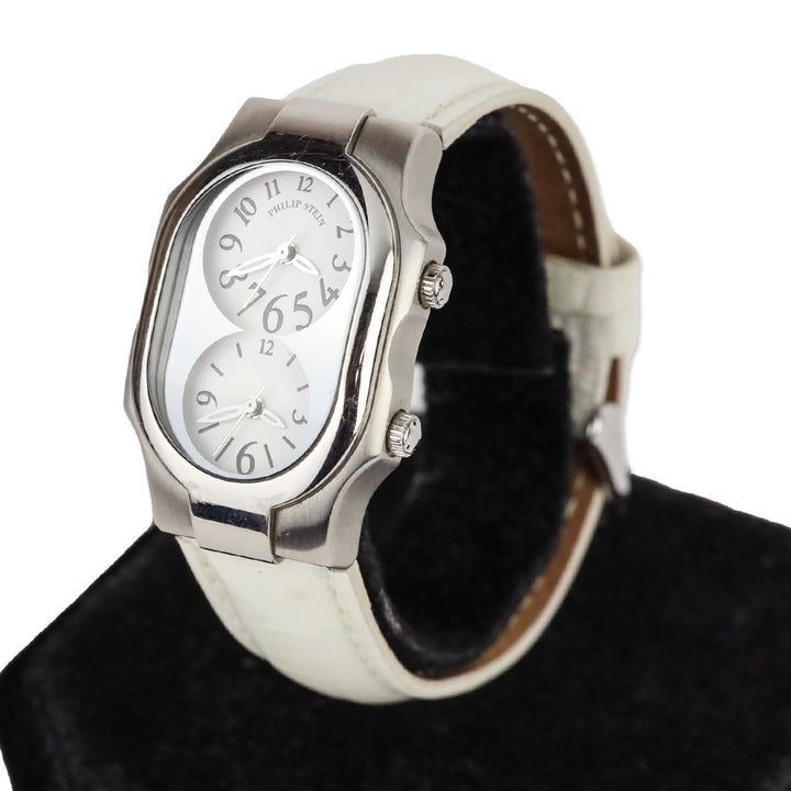 Philip Stein Teslar Watch with White Leather Band
