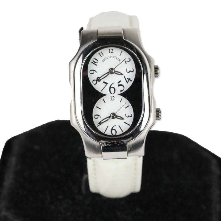 Philip Stein Teslar Watch with White Leather Band
