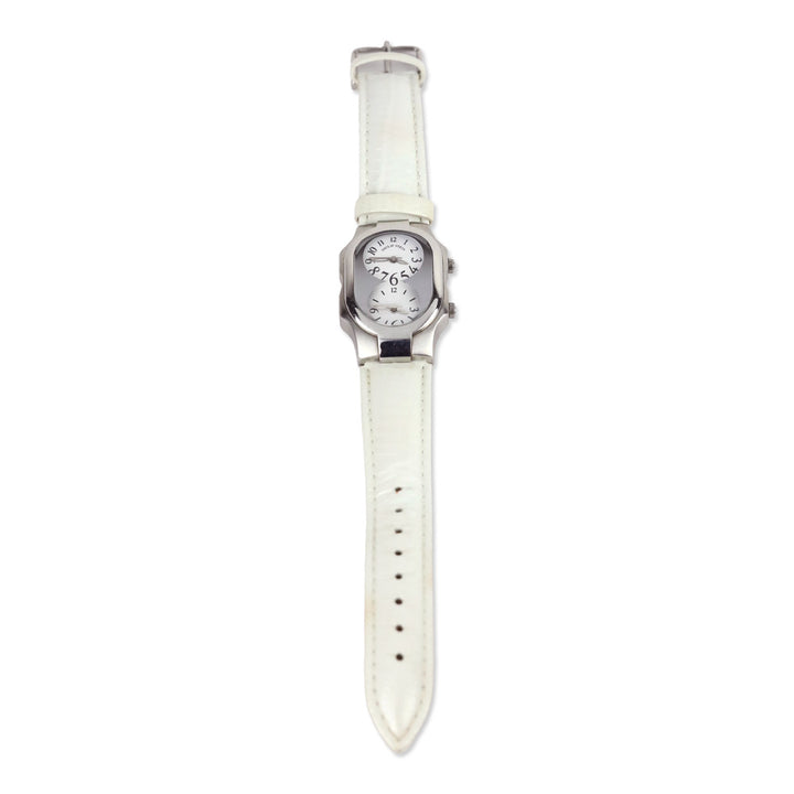 Philip Stein Teslar Watch with White Leather Band