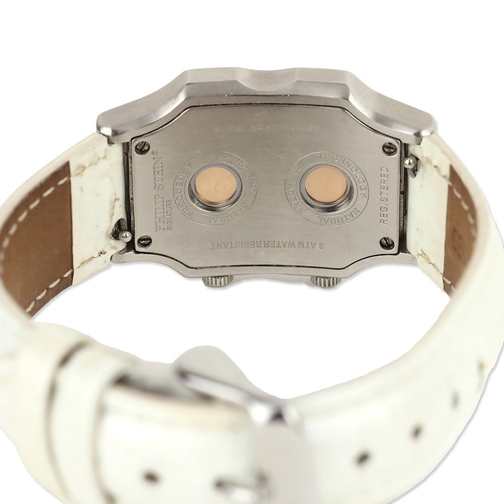 Philip Stein Teslar Watch with White Leather Band