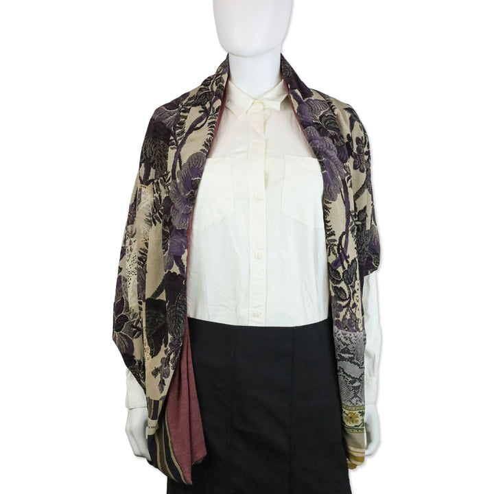 Pierre-Louis Mascia Mulicolor Floral Wool/Silk Scarf