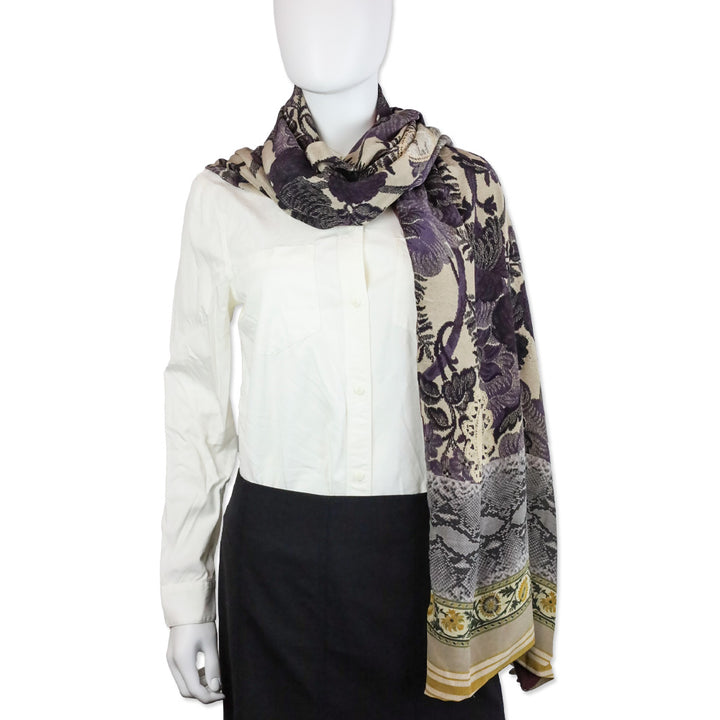 Pierre-Louis Mascia Mulicolor Floral Wool/Silk Scarf