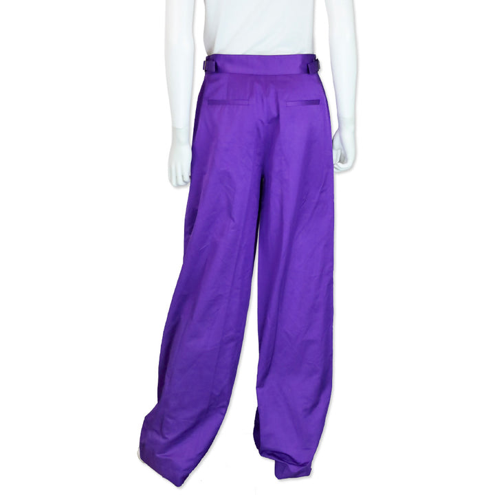 Pinko Viola Purple Belted Wide-Leg Palazzo Pants