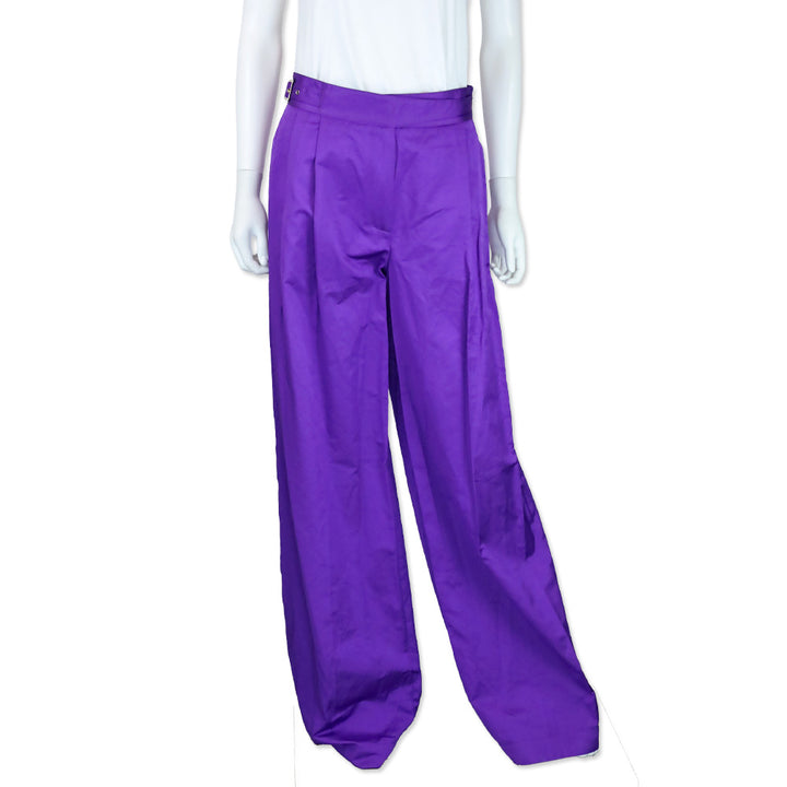 Pinko Viola Purple Belted Wide-Leg Palazzo Pants