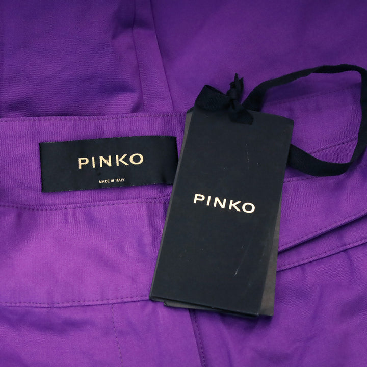Pinko Viola Purple Belted Wide-Leg Palazzo Pants
