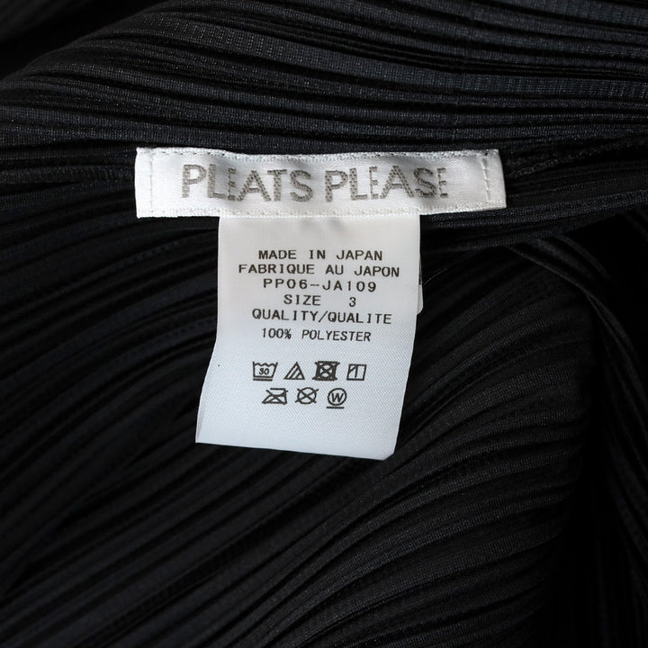 Pleats Please Issey Miyake Black Pleated Coat