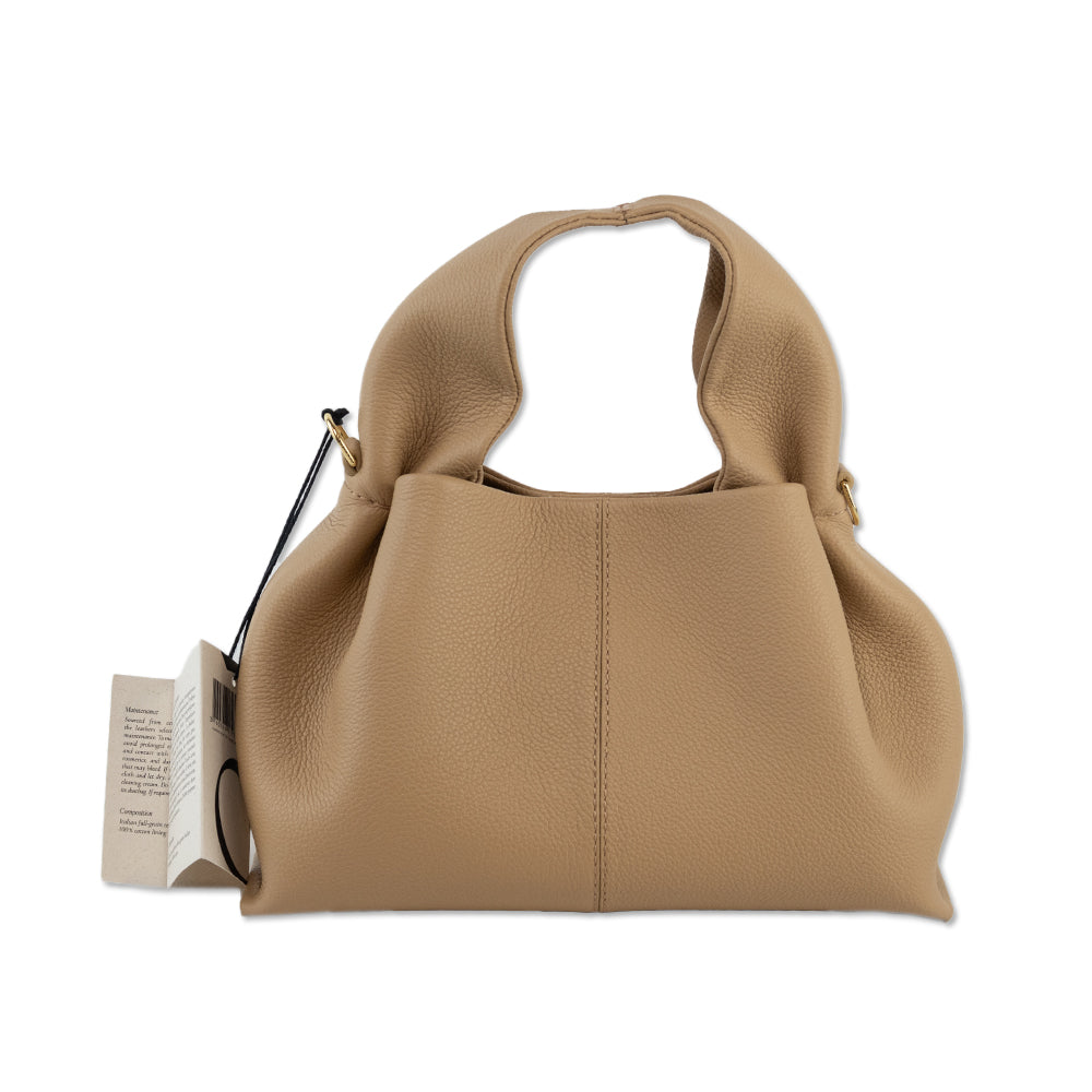 Polène Numéro Neuf Mini Beige Leather Handbag