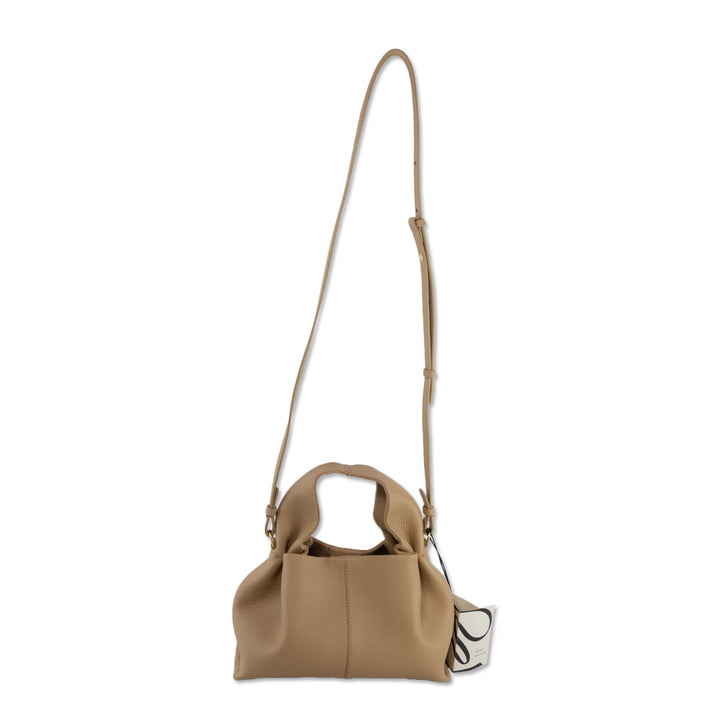 Polène Numéro Neuf Mini Beige Leather Handbag