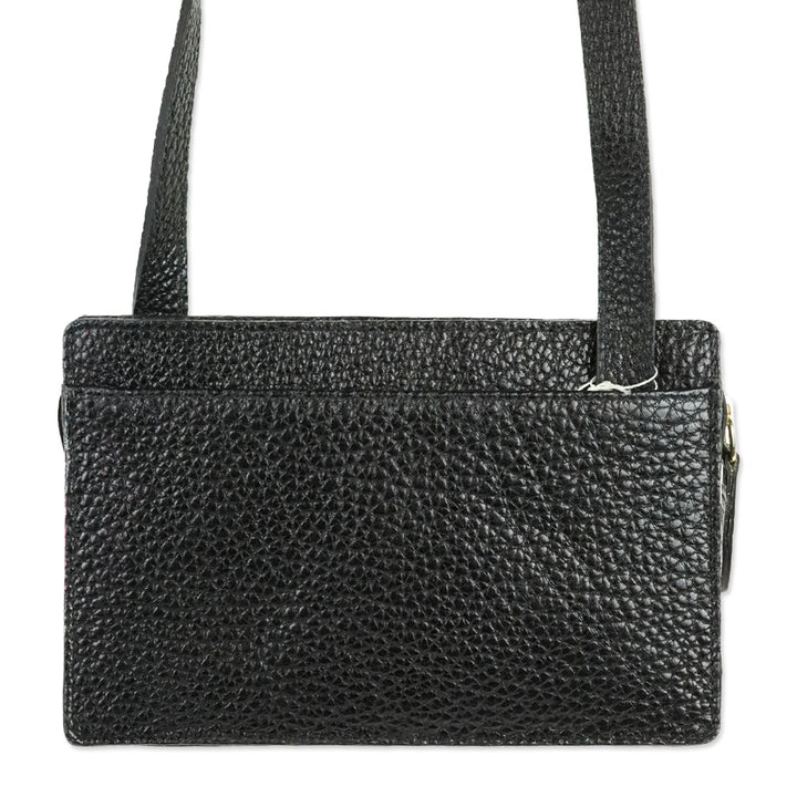 Polo Ralph Lauren Black Grained Leather Camera Crossbody Bag