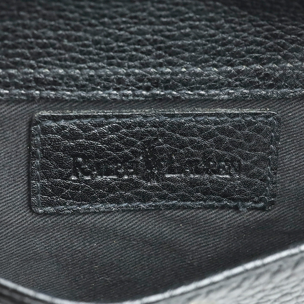 Polo Ralph Lauren Black Grained Leather Camera Crossbody Bag