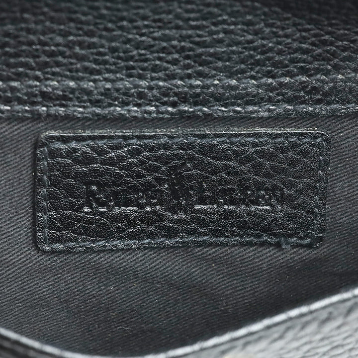 Polo Ralph Lauren Black Grained Leather Camera Crossbody Bag