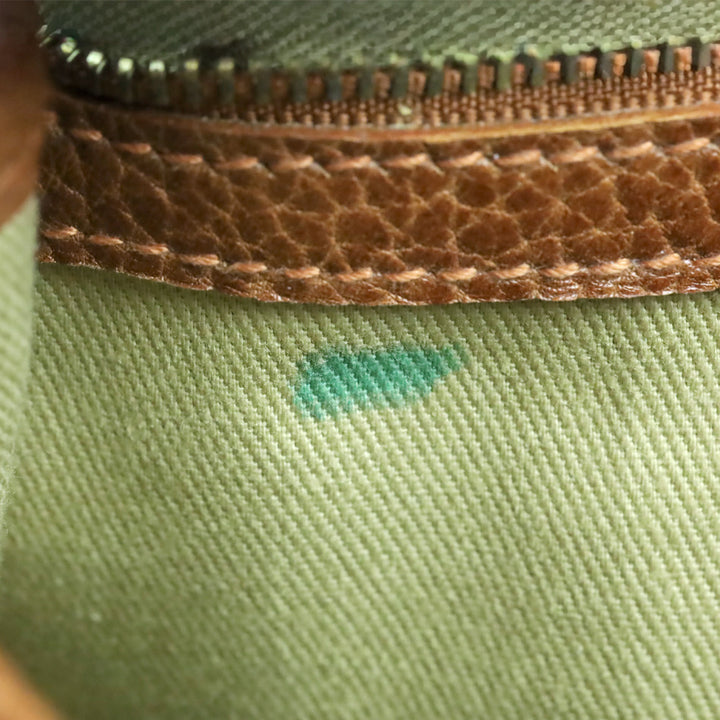 Polo Ralph Lauren Brown Grained Leather Saddle Bag