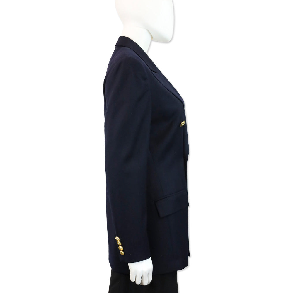 Polo Ralph Lauren Navy Blue Wool Double-Breasted Blazer