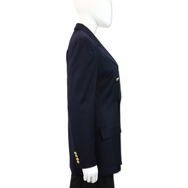 Polo Ralph Lauren Navy Blue Wool Double-Breasted Blazer