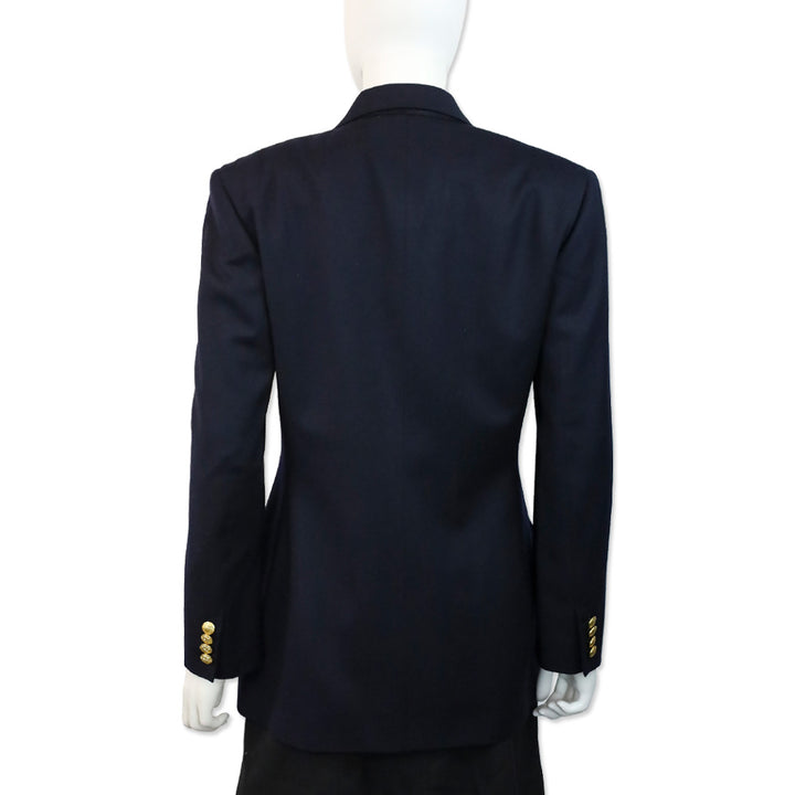 Polo Ralph Lauren Navy Blue Wool Double-Breasted Blazer