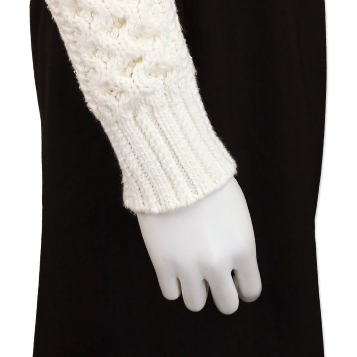 Polo Ralph Lauren White Cotton Cable Knit V-Neck Sweater