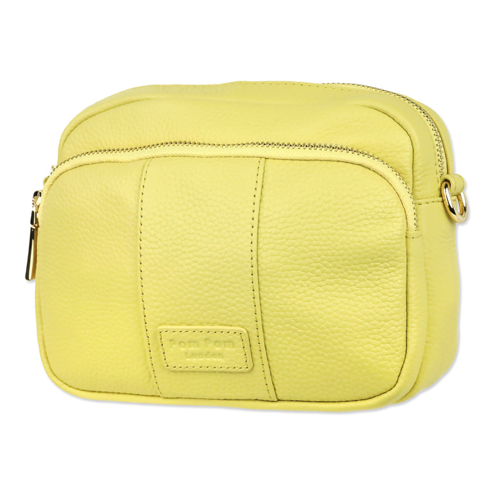 Pom Pom London Straw Leather Original Crossbody Bag