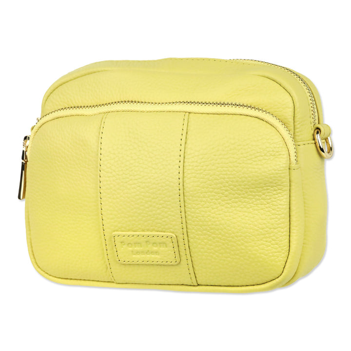 Pom Pom London Straw Leather Original Crossbody Bag