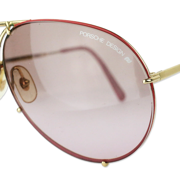 Porshe Design by Carrera Oversized Red Aviator Sunglasses