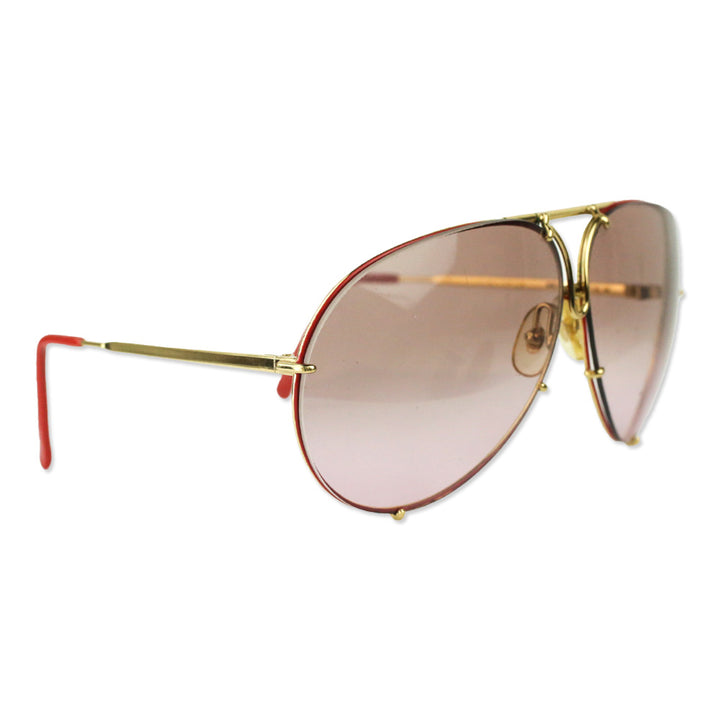 Porshe Design by Carrera Oversized Red Aviator Sunglasses