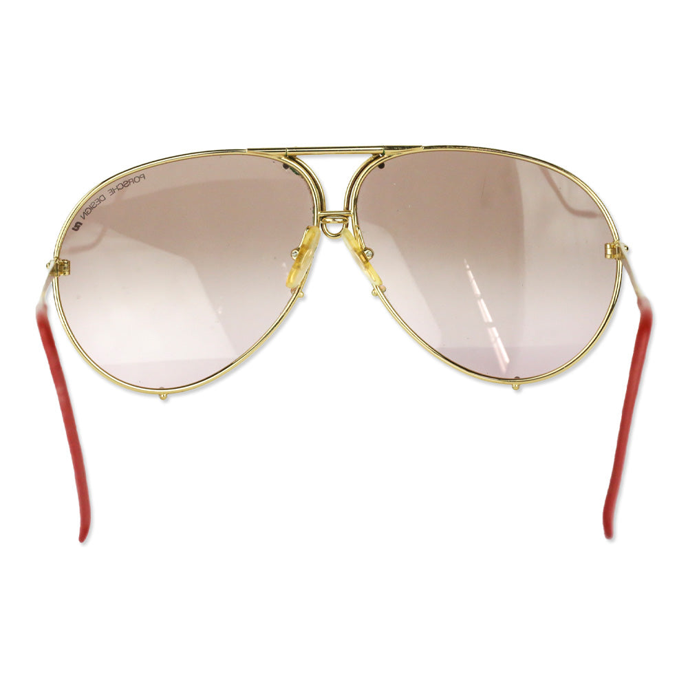 Porshe Design by Carrera Oversized Red Aviator Sunglasses