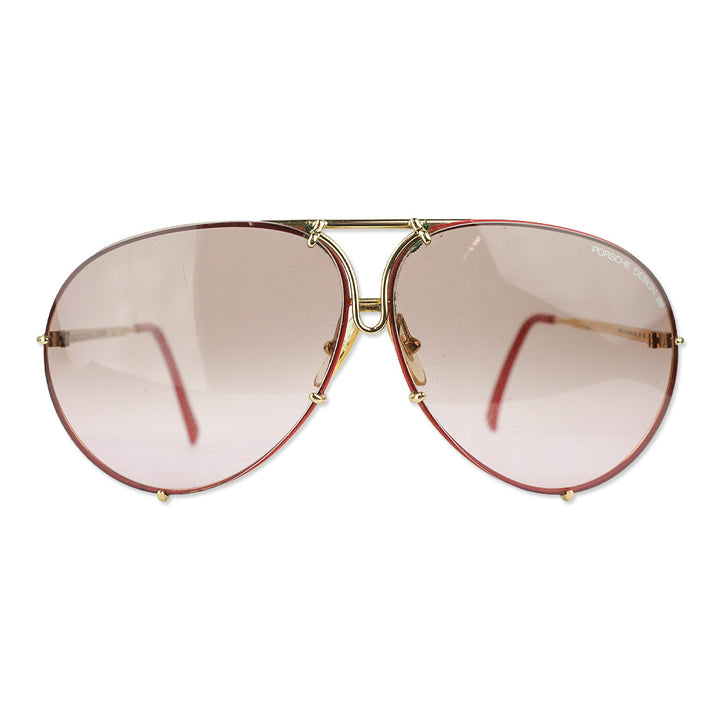Porshe Design by Carrera Oversized Red Aviator Sunglasses